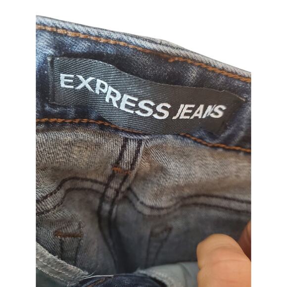 Express Jeans Barely Boot Stella Low Rise Jeans, 10 SHORT - Picture 5 of 6